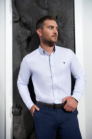 Super Slim Shirt - Riviera Blue - Wolf and Baller